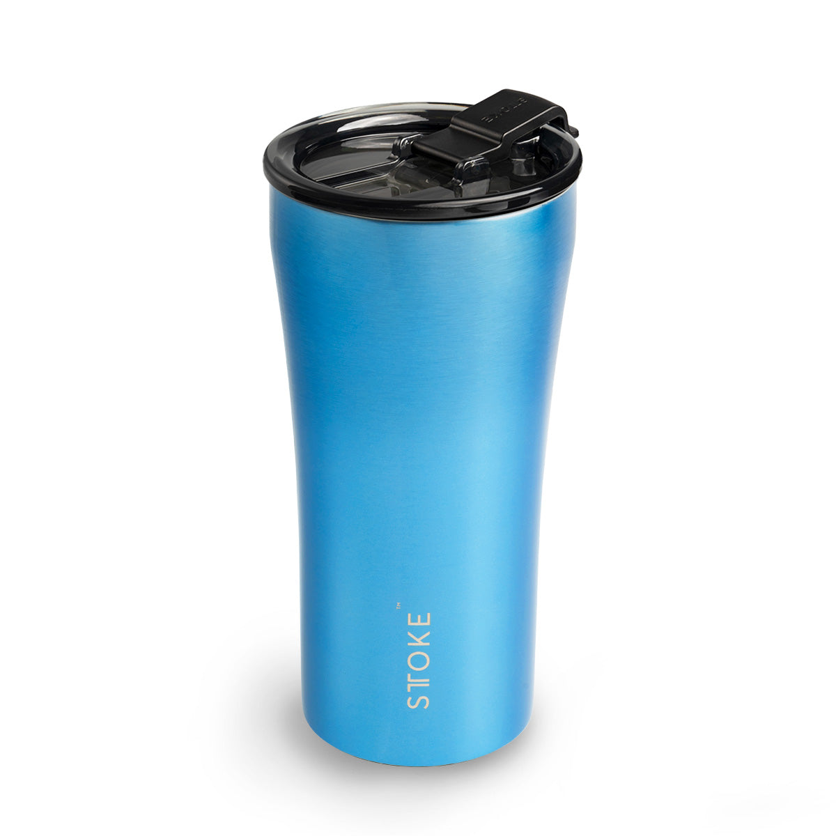 Denim Chrome STTOKE Reusable Coffee Cups — 16oz